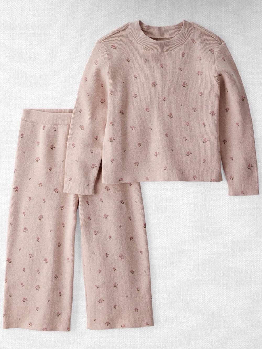 Toddler Girl 2-Piece Organic Cotton Sweater Knit Top & Pant Set